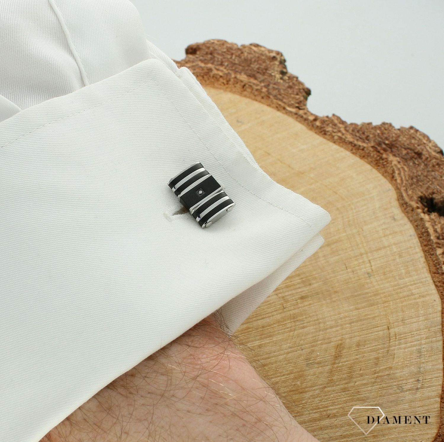 Stalowe spinki do mankietów Nomination Italy Strong Diamond czarne 028333 037..jpg